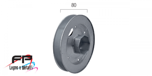 Puleggia zincata per rullo da ø 60